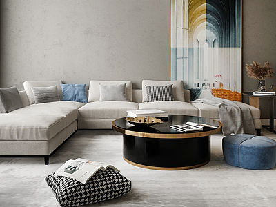 家具沙发茶几组合模型3d模型