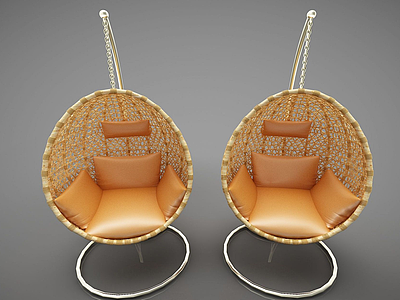 3d现代木质休闲椅模型