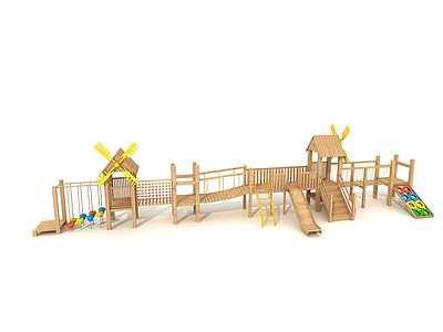 3d木质玩具模型