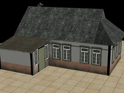 3d农村房子模型
