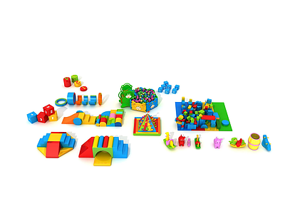 3d建构玩具模型