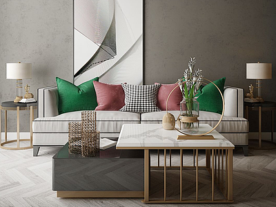 3d家具现代沙发饰品模型