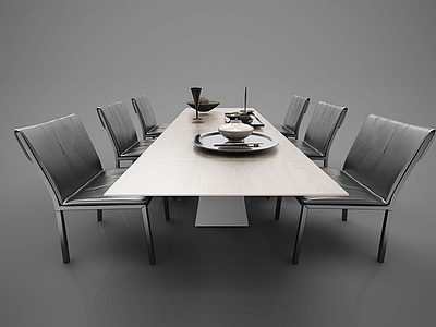 3d现代风格餐桌模型
