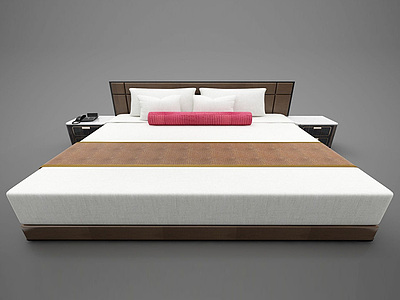 卧室双人床模型