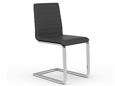 简约灰色花纹休闲靠背椅子模型3d模型