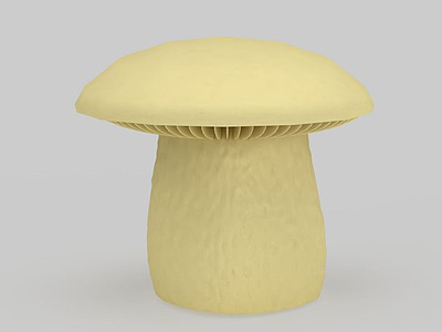 创意米色蘑菇灯模型