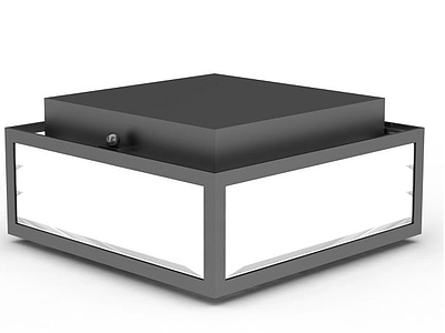 时尚灰色创意边桌模型3d模型