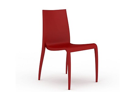 3d现代简约红色椅子模型