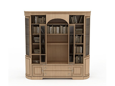 书柜模型3d模型