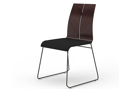 3d极简主义金属休闲椅模型