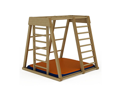 简约实木上下床儿童床子母床小孩床模型3d模型