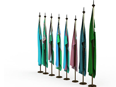 旗帜模型3d模型