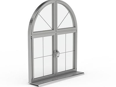 3d欧式拱形窗模型