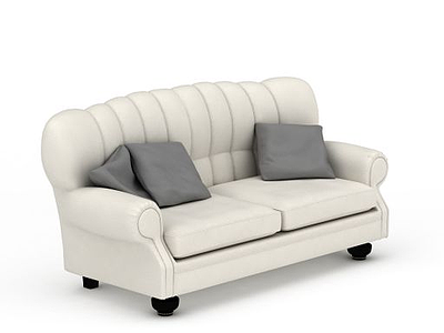 白色现代客厅沙发模型3d模型