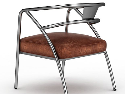 铁艺皮椅子模型3d模型