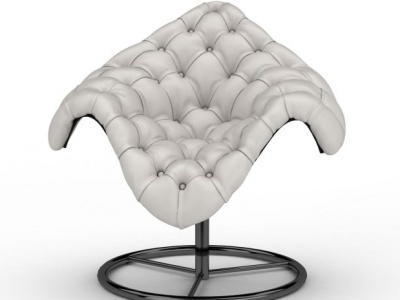 3d时尚软包格子沙发椅模型