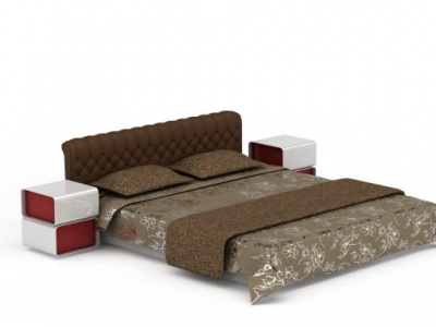 3d卧室床具免费模型