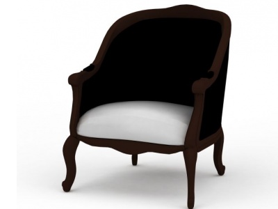 酒店拼色软坐垫沙发椅模型3d模型