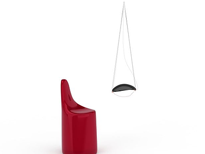 餐厅红色座椅模型3d模型