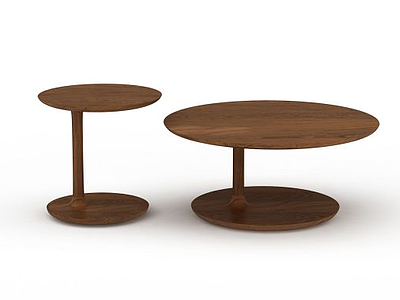 3d圆形木质餐桌模型