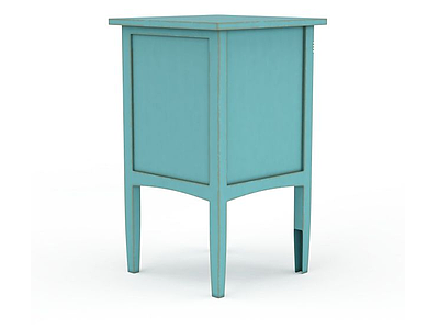 精美欧式蓝色实木雕花柜子模型3d模型