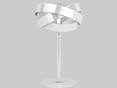 创意白色金属台灯模型3d模型