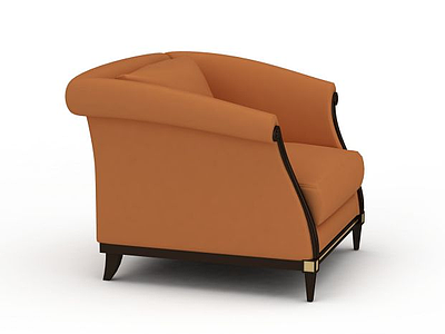 书房休闲单人沙发模型3d模型