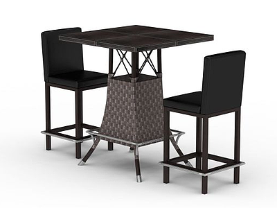 休息咖啡桌椅组合模型3d模型