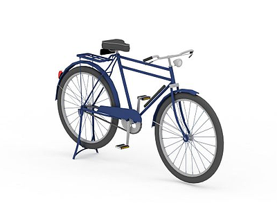 老式28自行车模型3d模型