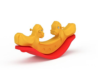 儿童玩具双人摇马3d模型