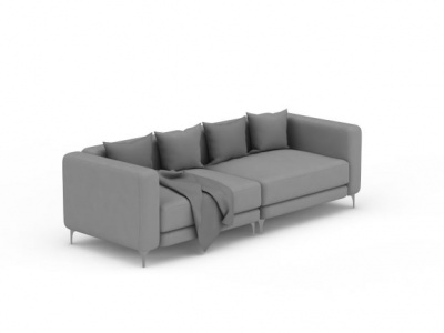 3d现代灰色布艺沙发免费模型