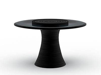 3d圆形餐桌模型