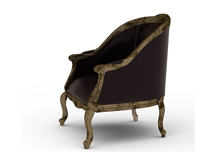 欧式古典皮沙发模型3d模型