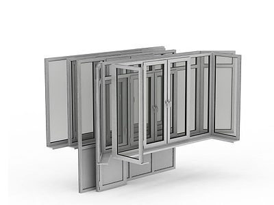 3d断桥铝门窗免费模型