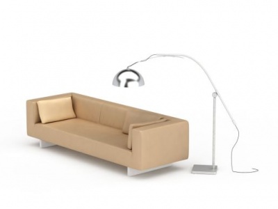现代金色休闲沙发模型3d模型