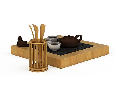 3d紫砂壶茶具免费模型