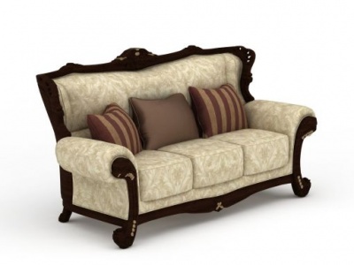 3d欧式布艺沙发模型