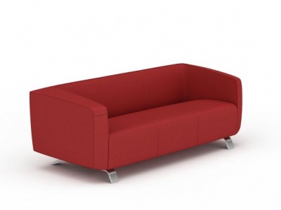 3d简约红色沙发免费模型