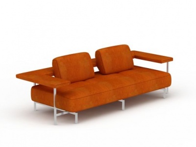 橙色休闲沙发模型3d模型