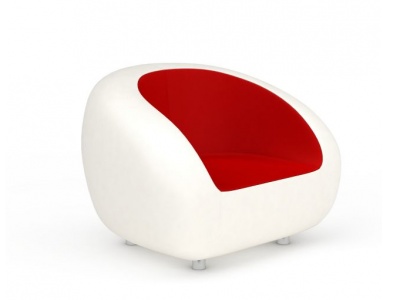 红白双色沙发模型3d模型