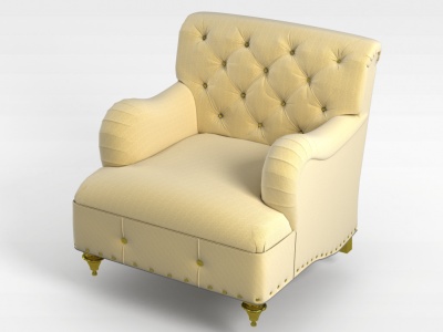 高档单人沙发模型3d模型