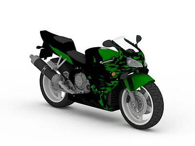绿色摩托车模型