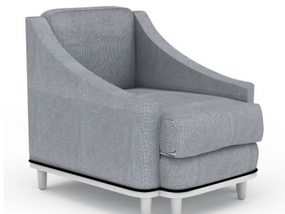 3d灰色单人沙发模型