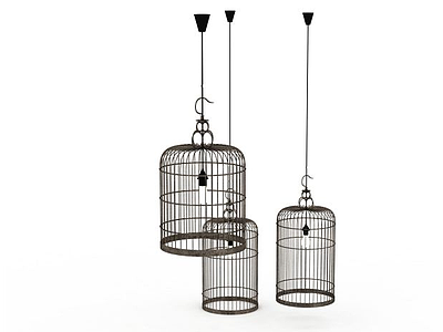 3d鸟笼状吊灯免费模型