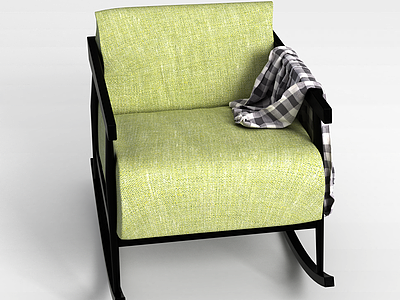 3d绿色沙发椅模型
