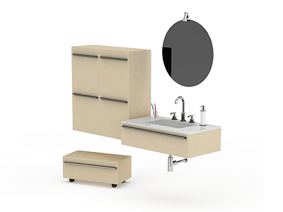 3d卫浴家具组合免费模型