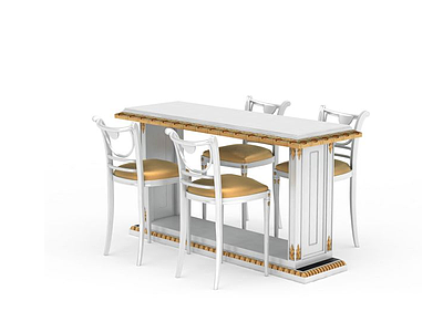 桌椅套装模型3d模型