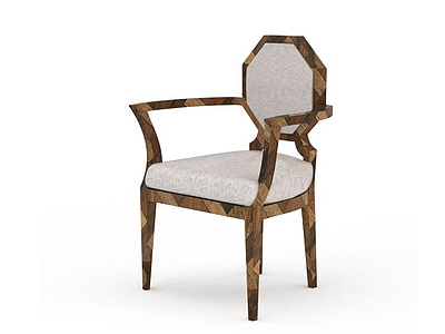 中式木质椅子模型3d模型