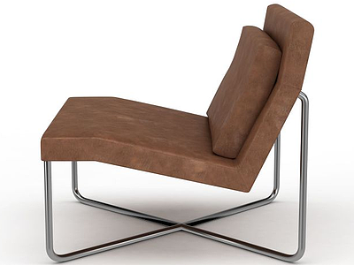 3d极简主义棕色沙发椅模型