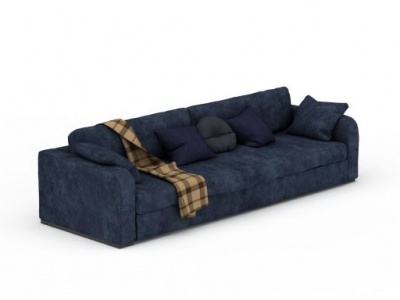 蓝色沙发模型3d模型